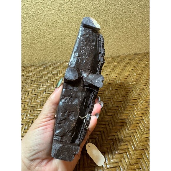 Vintage Chinese Soapstone Hand Carved Landscape Mountains Trees House - Picture 9 of 13